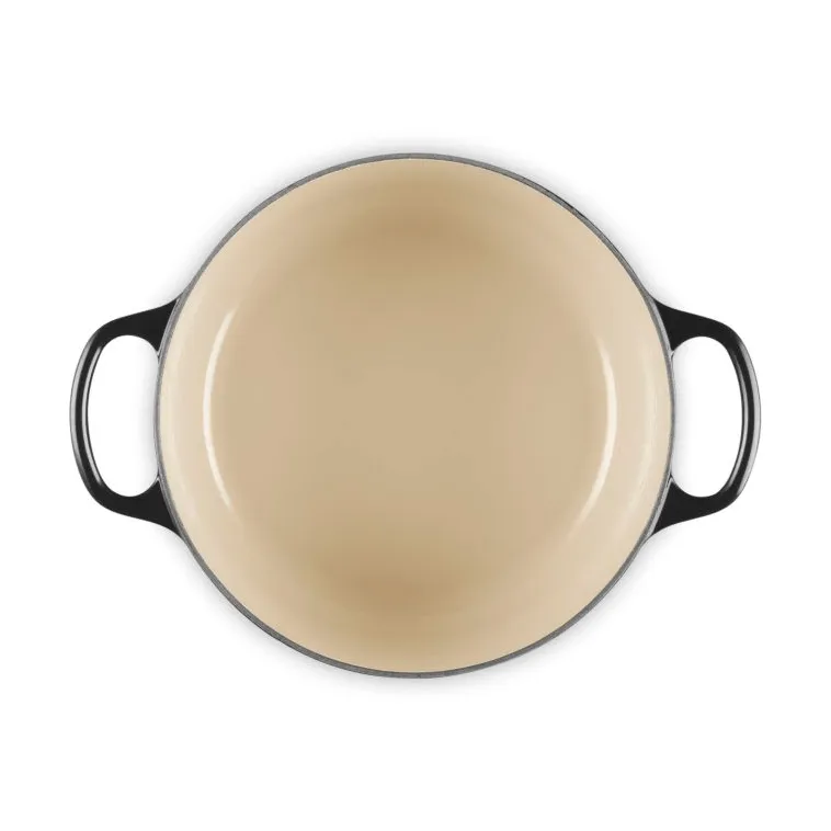 Le Creuset Signature Gusseisen runder Bräter, Schwarz, 4,2 l Le Creuset