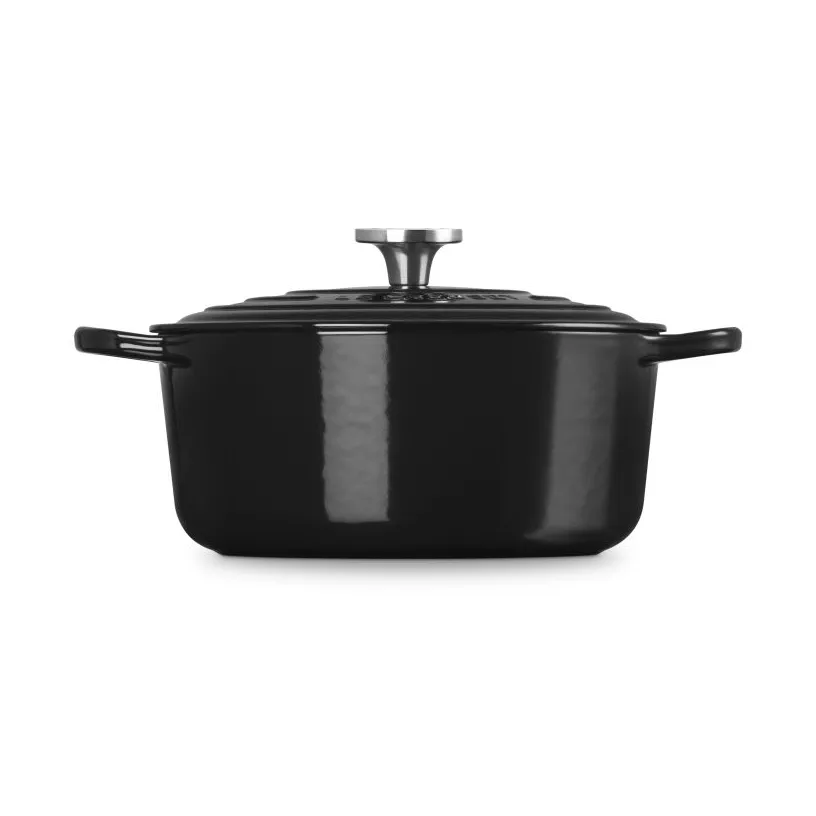 Le Creuset Signature Gusseisen runder Bräter, Schwarz, 5,3 l Le Creuset