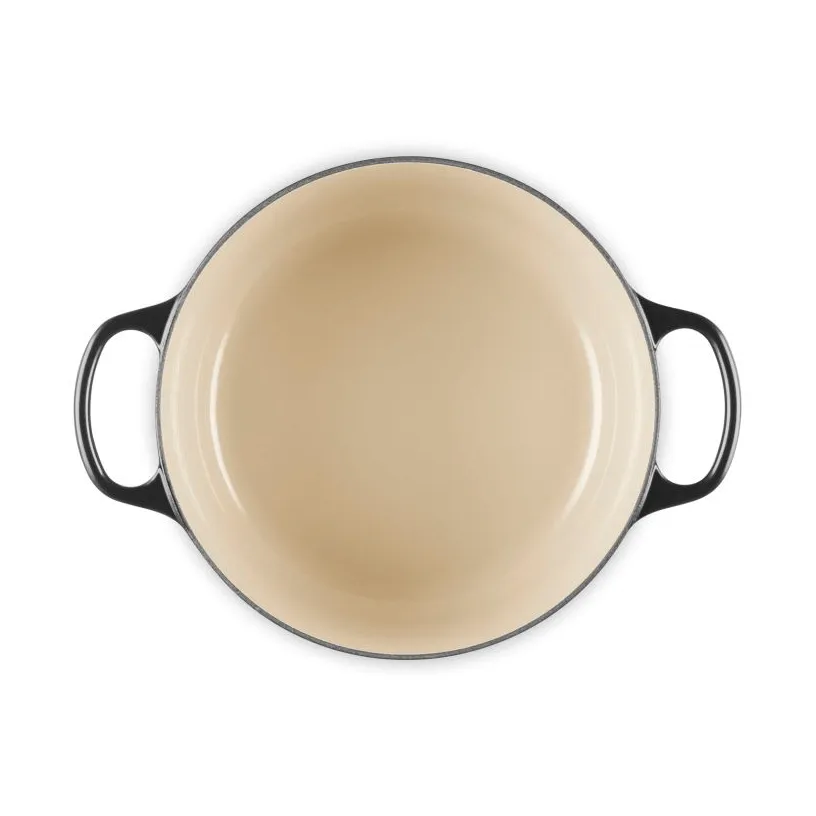 Le Creuset Signature Gusseisen runder Bräter, Schwarz, 5,3 l Le Creuset