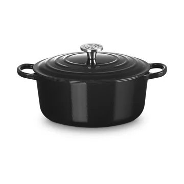 Le Creuset Signature Gusseisen runder Bräter - Schwarz, 6,7 l - Le Creuset
