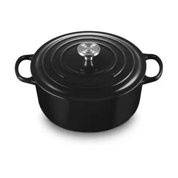 Le Creuset Signature Gusseisen runder Bräter - Schwarz, 6,7 l - Le Creuset