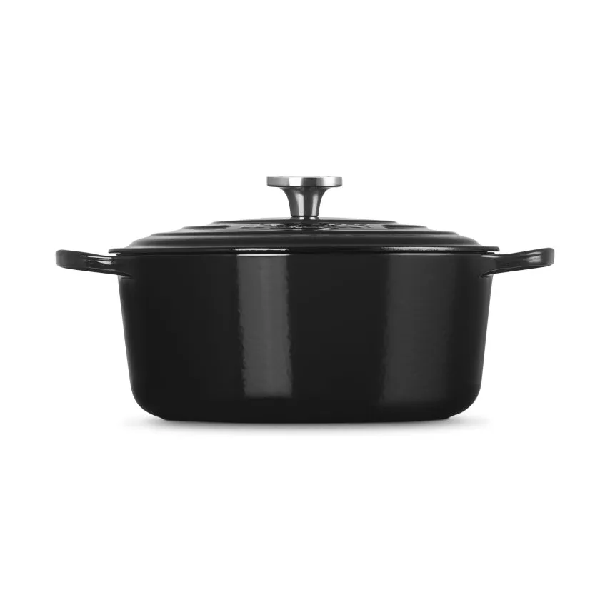 Le Creuset Signature Gusseisen runder Bräter, Schwarz, 6,7 l Le Creuset