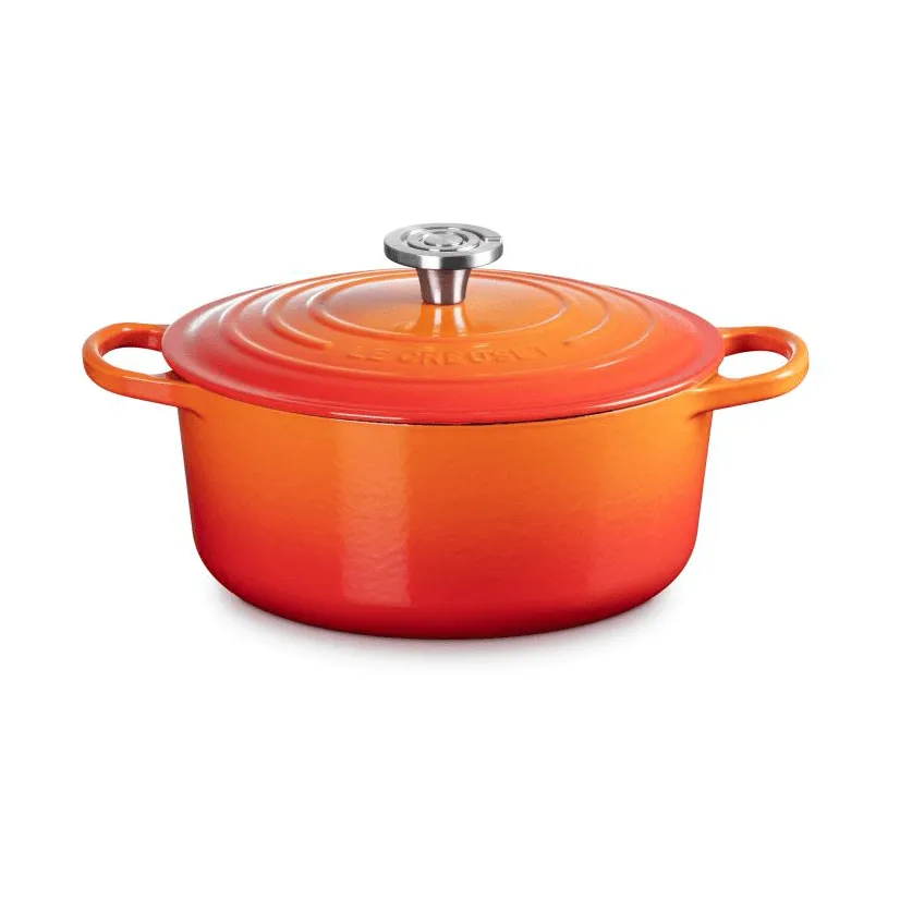 Le Creuset Signature Gusseisen runder Bräter, Volcanic, 5,3 l Le Creuset