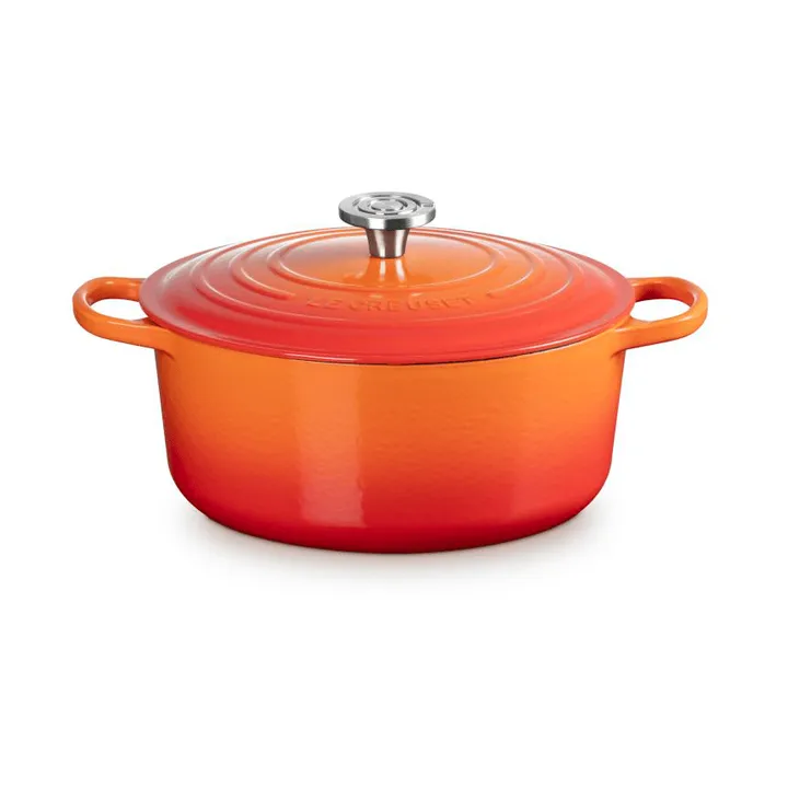 Le Creuset Signature Gusseisen runder Bräter - Vulkanisch, 6,7 l - Le Creuset