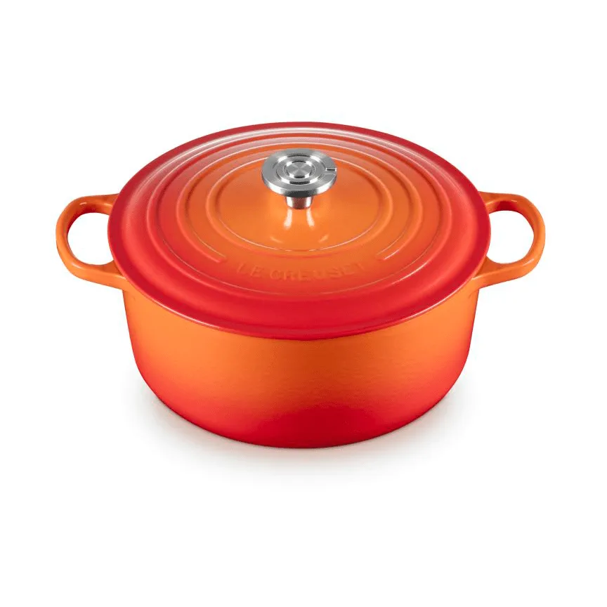 Le Creuset Signature Gusseisen runder Bräter, Vulkanisch, 6,7 l Le Creuset