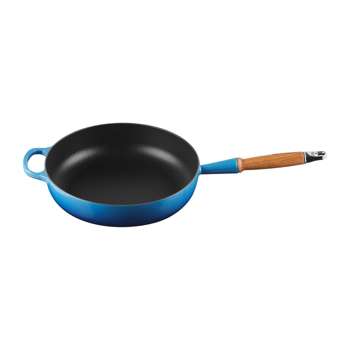 Le Creuset Signature Sauteuse Holzgriff 28cm - Azure blue - Le Creuset