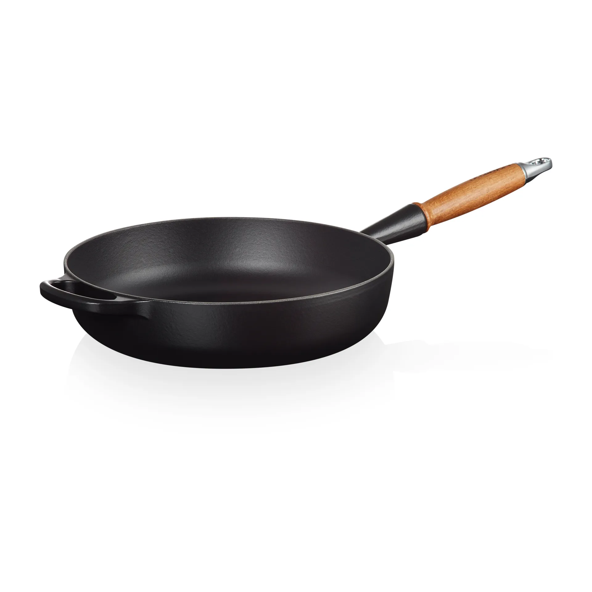 Le Creuset Signature Sauteuse Holzgriff 28cm, Matte Black Le Creuset