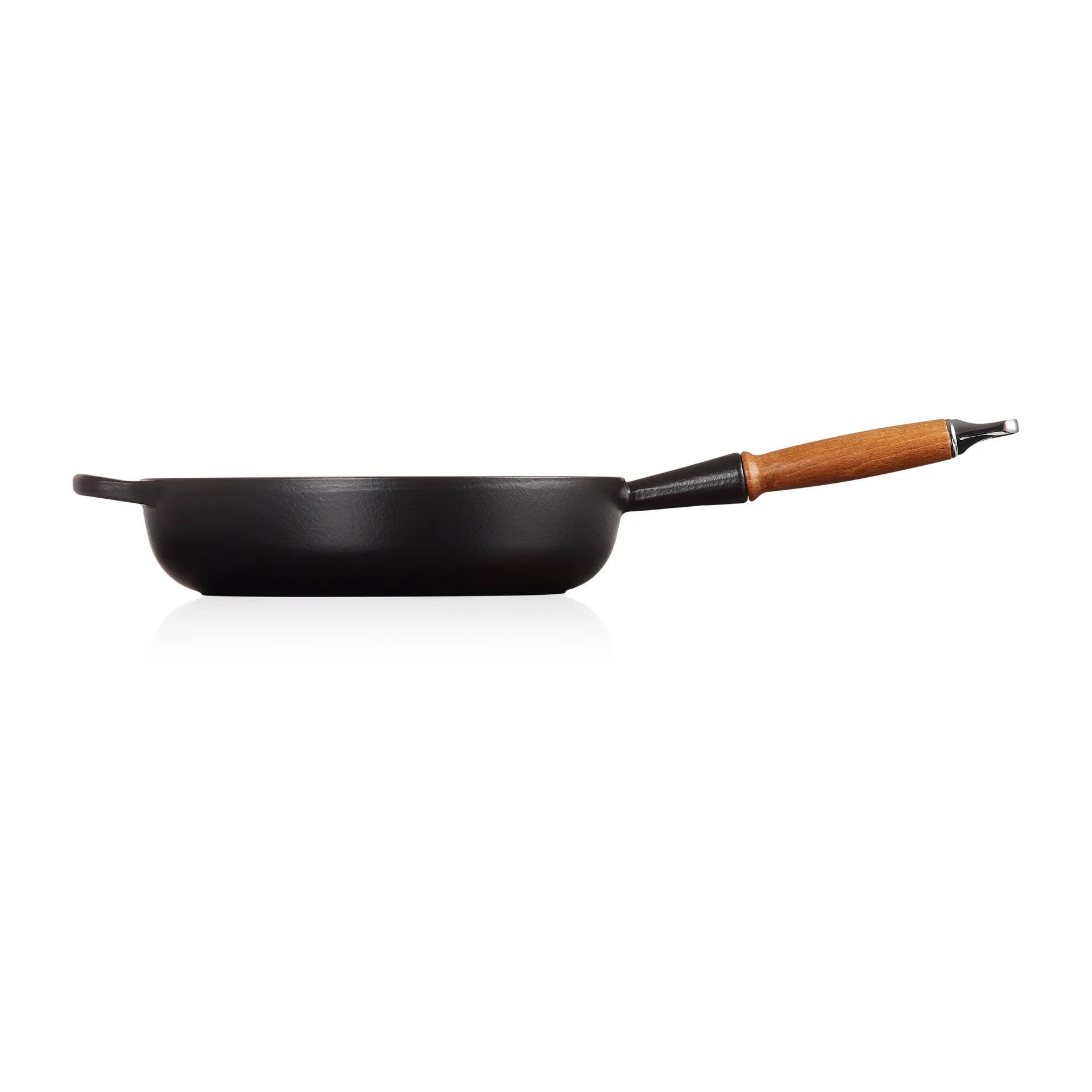 Le Creuset Signature Sauteuse Holzgriff 28cm, Matte Black Le Creuset
