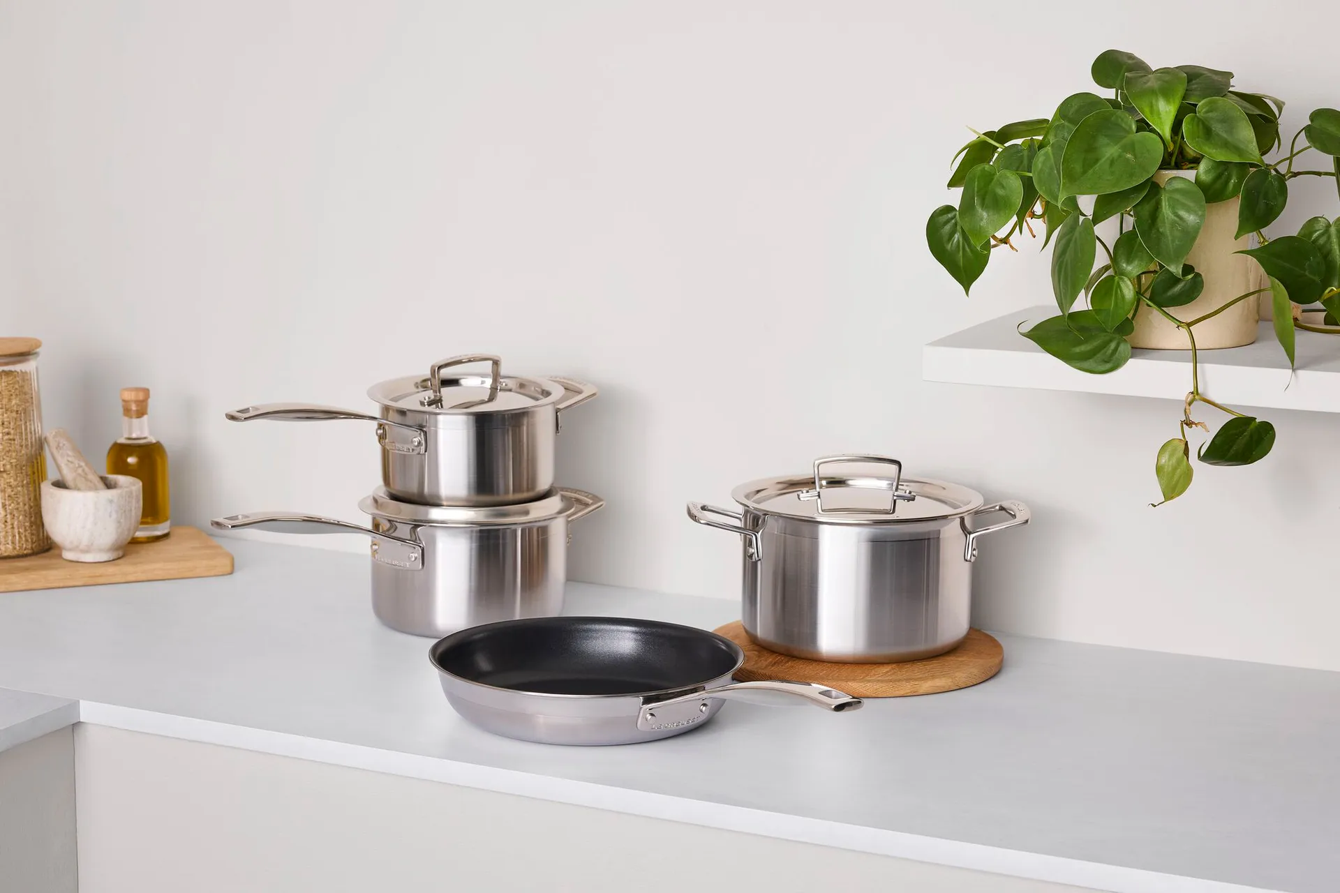 Le Creuset Topf- und Pfannenset, Edelstahl, 4-teilig Le Creuset