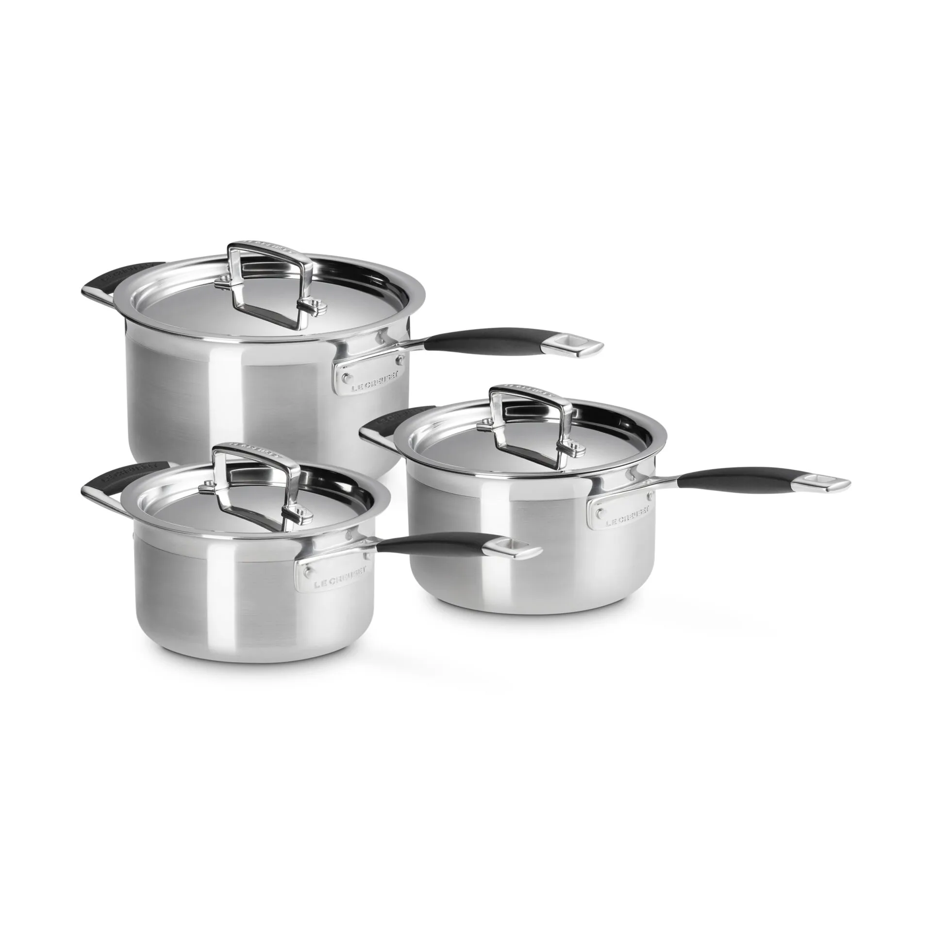 Le Creuset Topfset, Edelstahl, 3-teilig Le Creuset