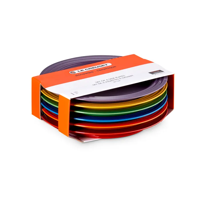 Signature Steingut Frühstücksteller 6-teilig - Rainbow - Le Creuset