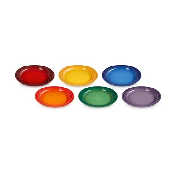 Signature Steingut Frühstücksteller 6-teilig - Rainbow - Le Creuset