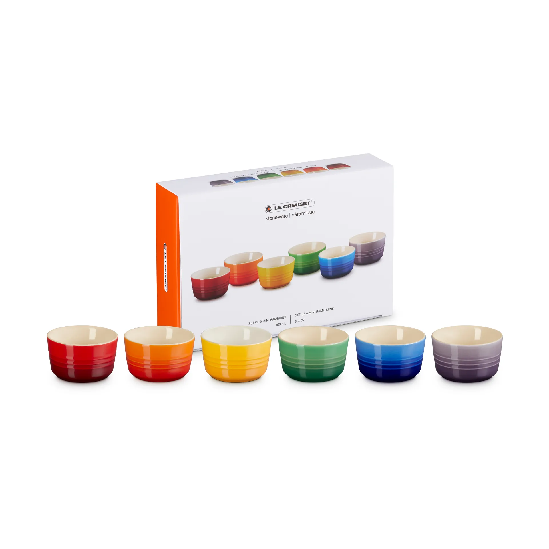 Signature Steingut Mini-Ramekin 6-teilig, Rainbow Le Creuset