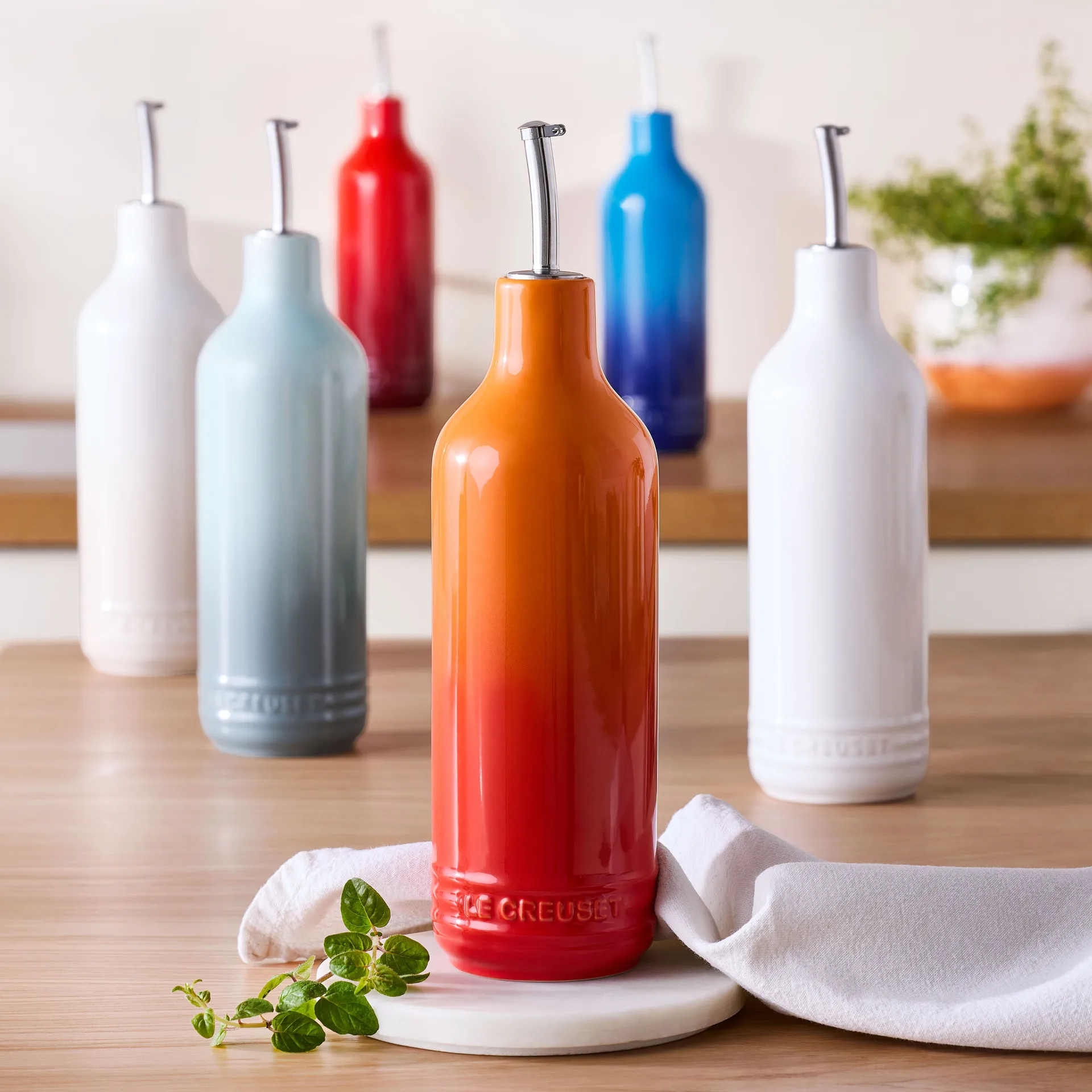 Signature Steingut Ölflasche 0,6 L, Azure Le Creuset
