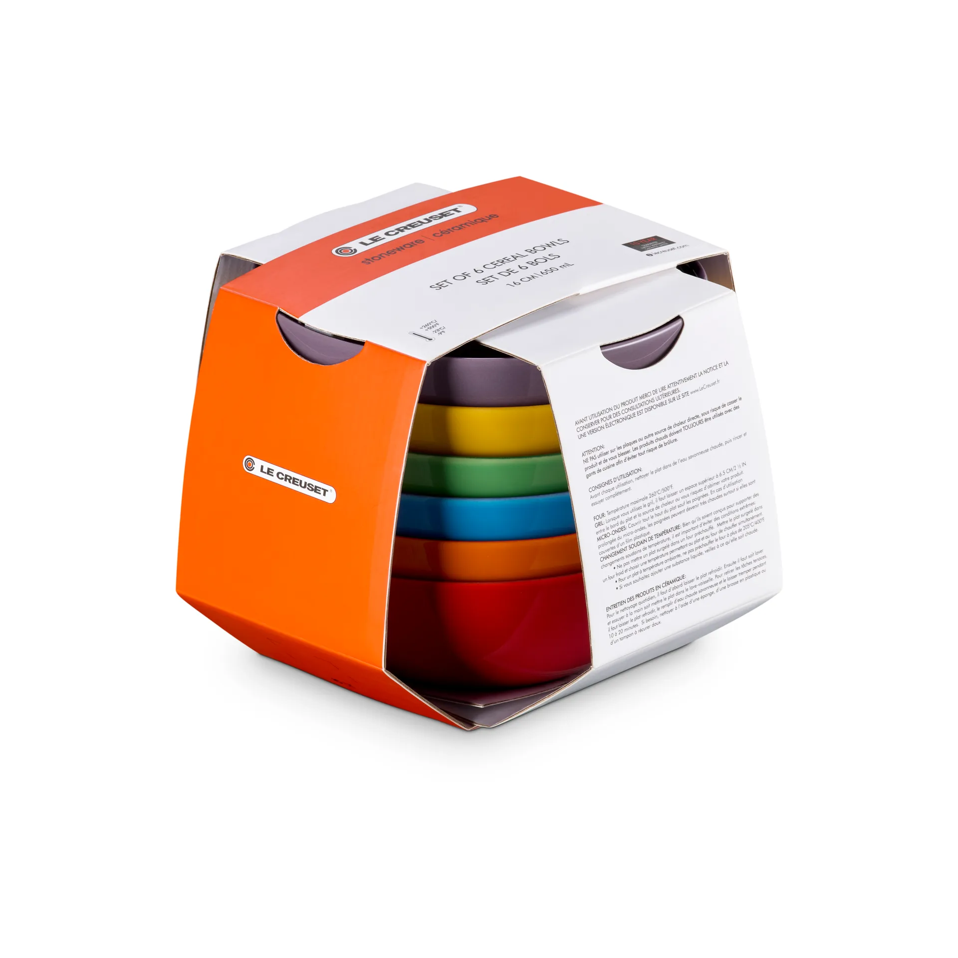 Signature Steinzeug tiefer Teller 6-teilig, Rainbow Le Creuset