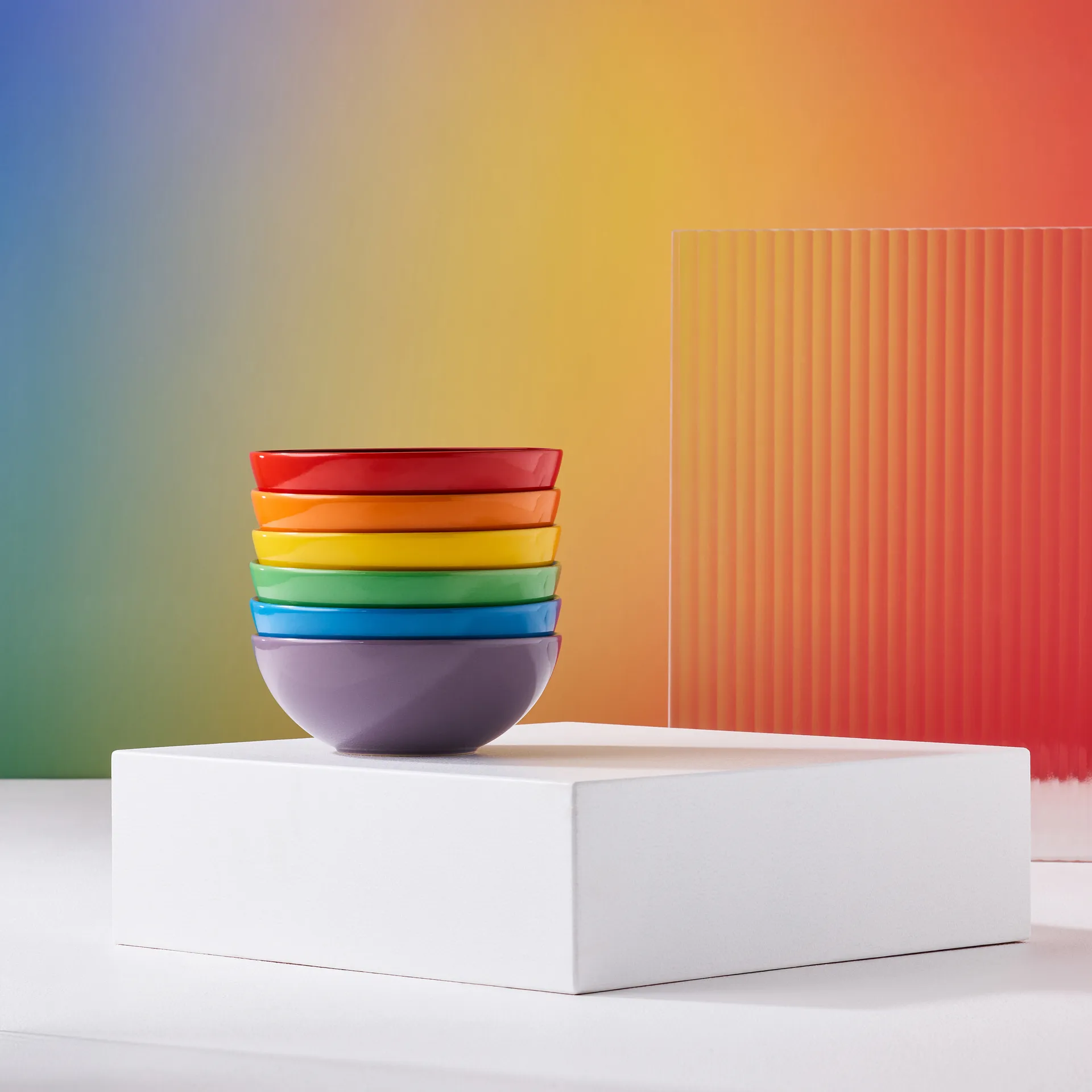 Signature Steinzeug tiefer Teller 6-teilig, Rainbow Le Creuset