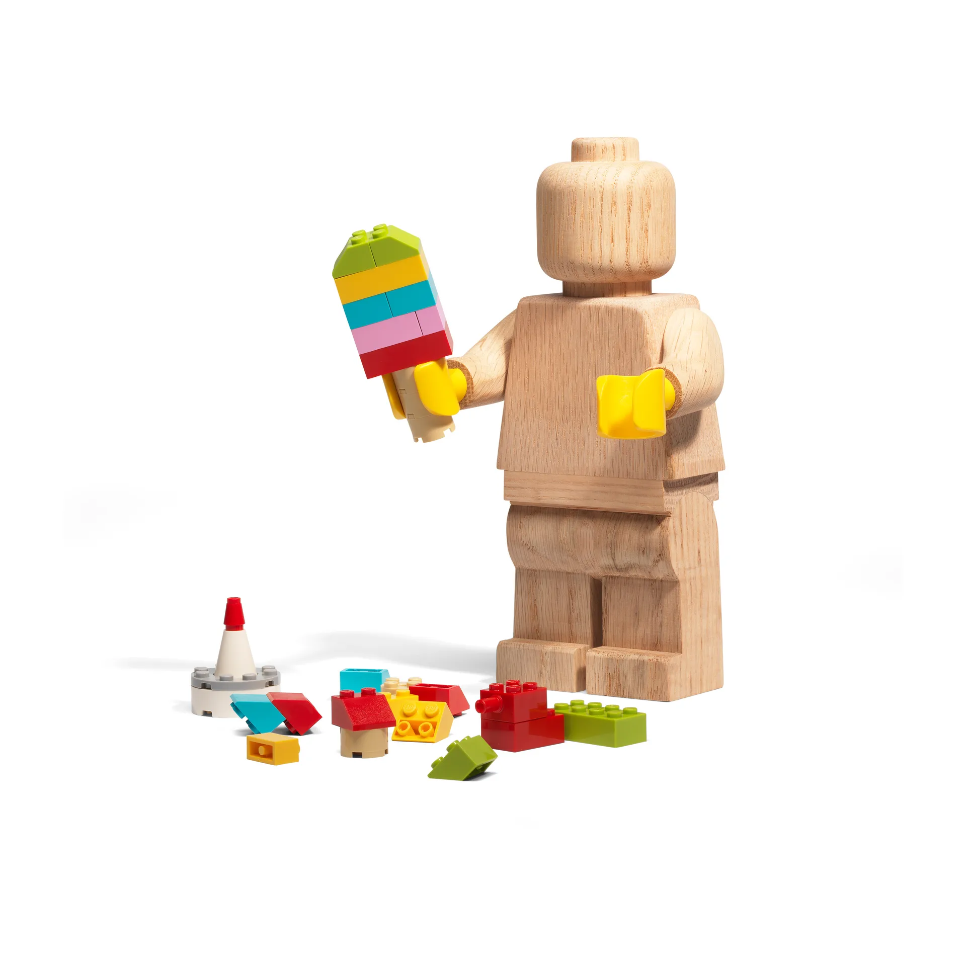 LEGO Mini Holzfigur, Eiche geseift Lego
