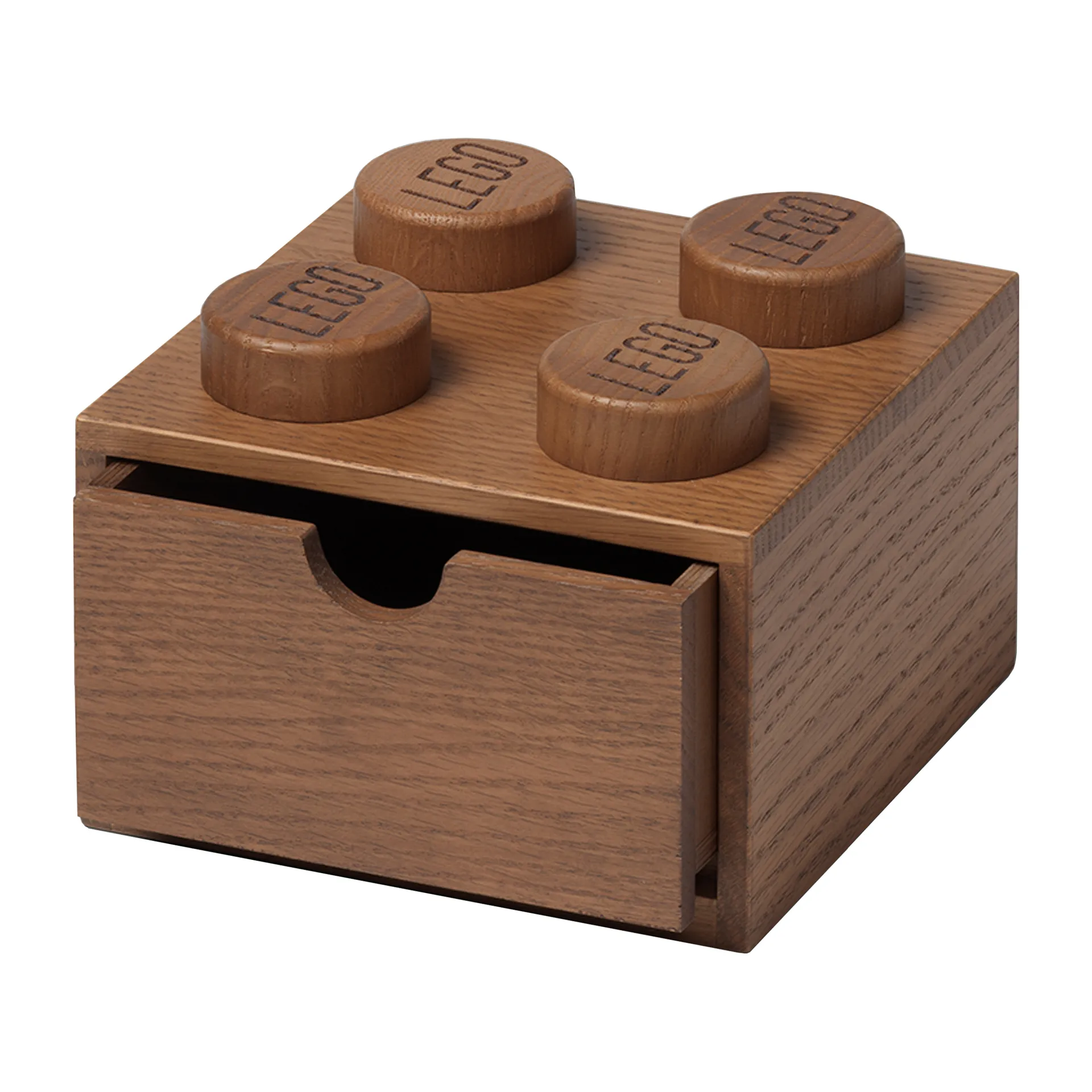 LEGO Schreibtischschublade 4 Holz, Eiche dunkel gebeizt Lego