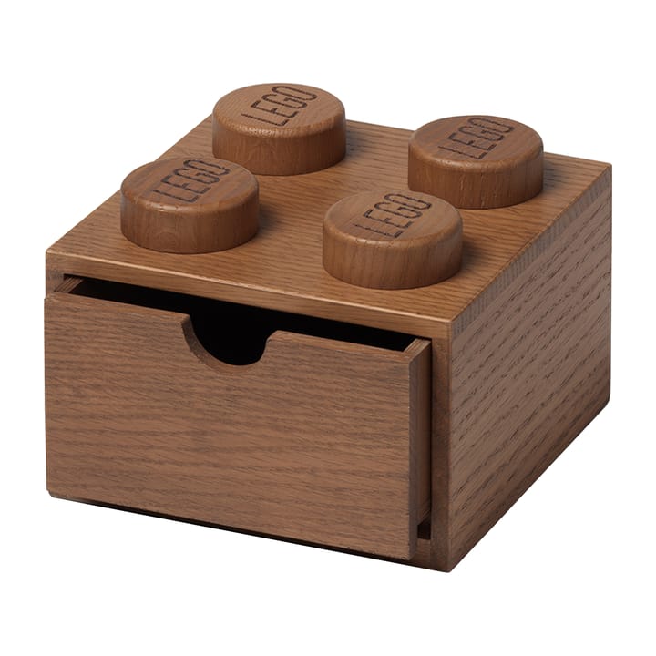 LEGO Schreibtischschublade 4 Holz, Eiche dunkel gebeizt Lego