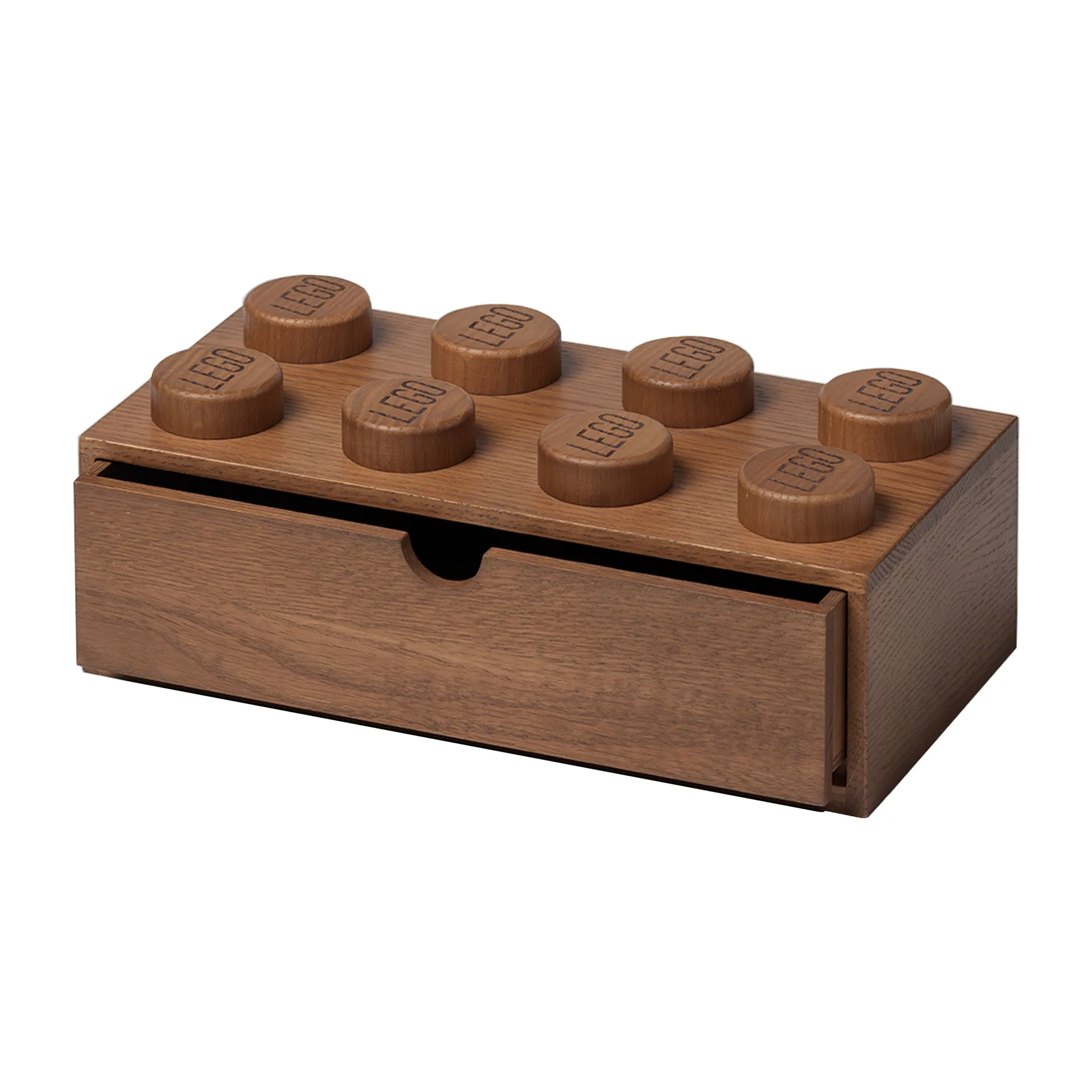 LEGO Schreibtischschublade 8 Holz, Eiche dunkel gebeizt Lego