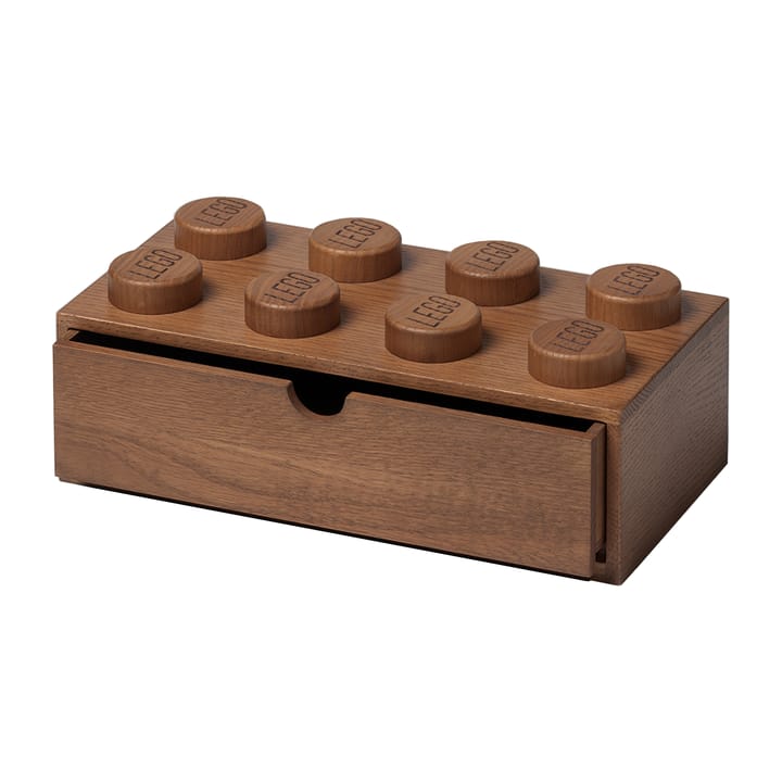 LEGO Schreibtischschublade 8 Holz, Eiche dunkel gebeizt Lego