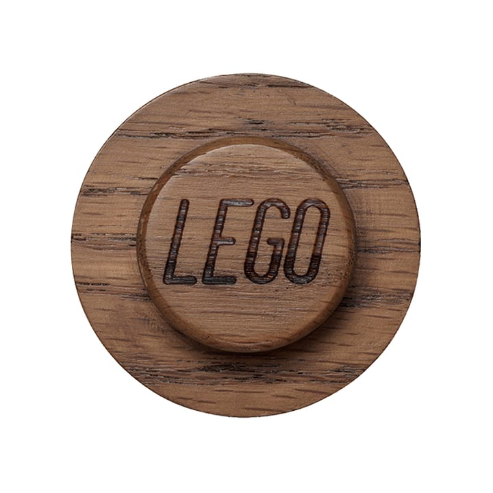 LEGO Wandhaken Holzset - Eiche dunkel gebeizt - Lego