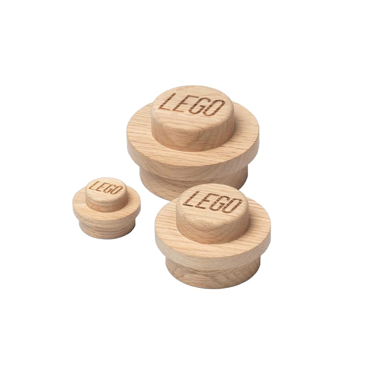 LEGO Wandhaken Holzset, Eiche geseift Lego