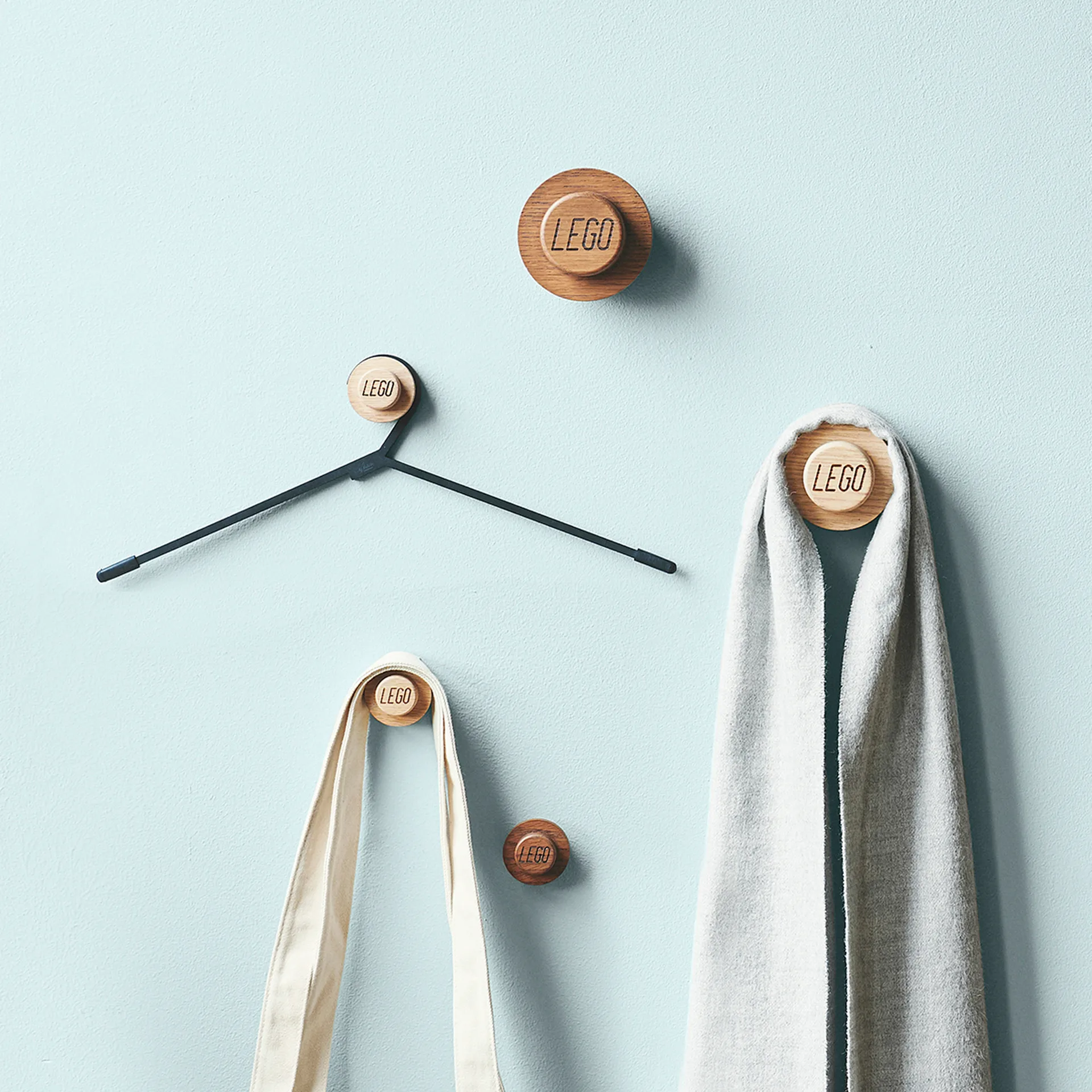 LEGO Wandhaken Holzset, Eiche geseift Lego