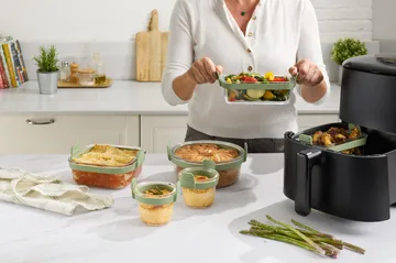 Lékué Air Fryer Glastasse mini 4-teilig - Transparent - Lékué