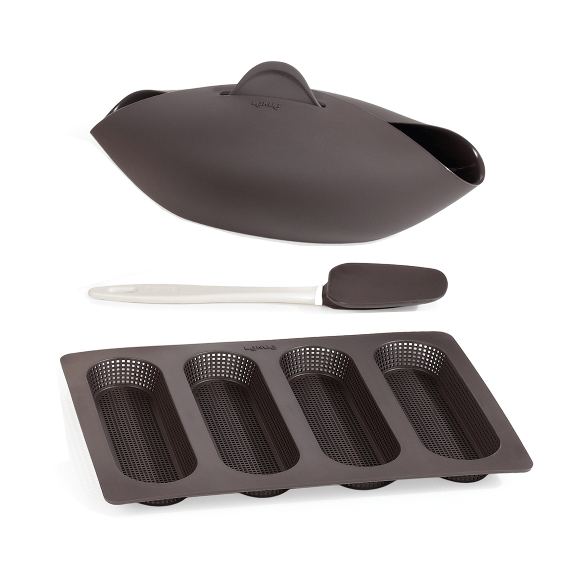 Lékué Lékué Brotbäcker-Set 3 Teile Braun