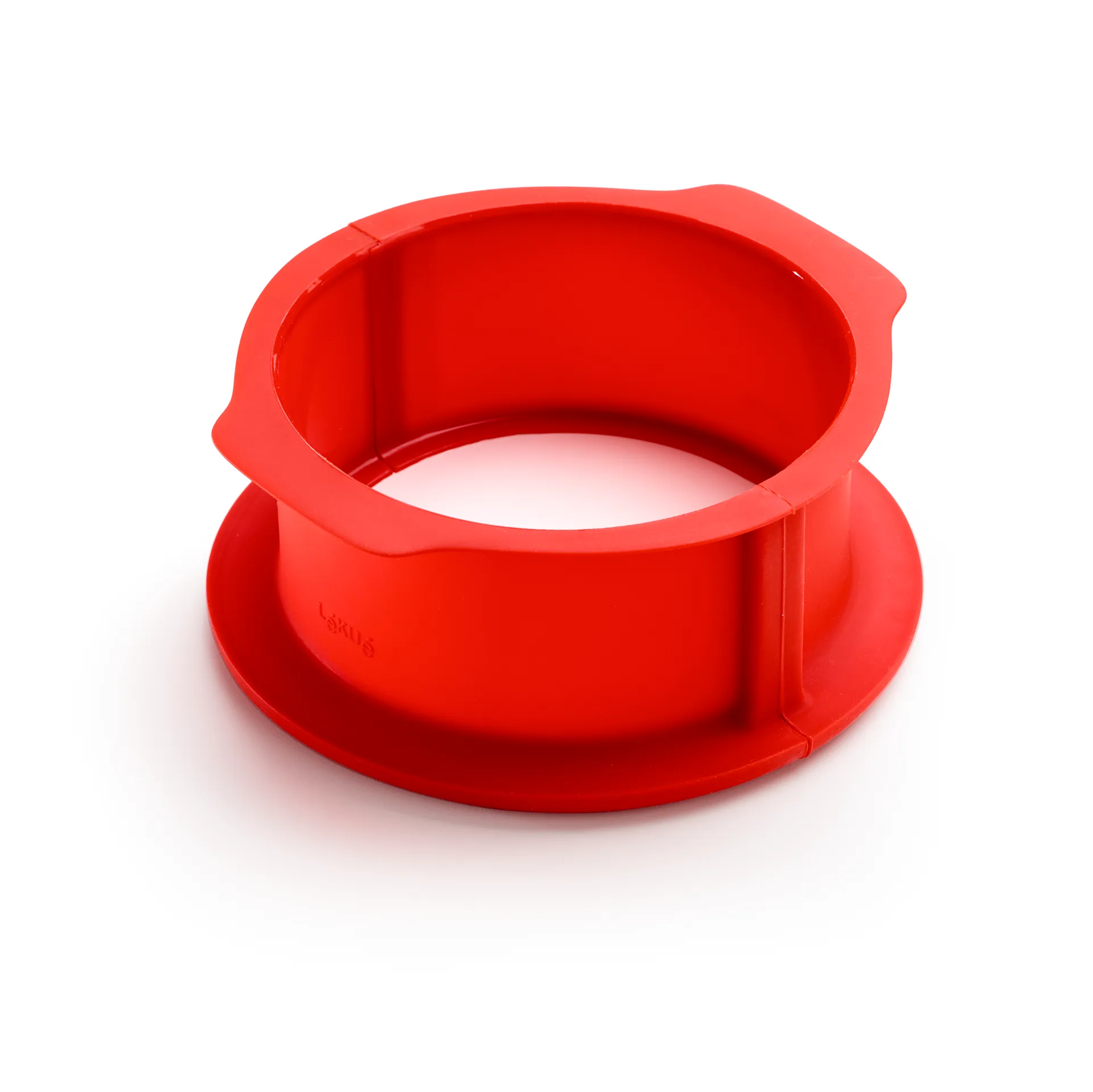 Lékué Charlotte-Springform mit Teller 18 cm, Rot Lékué