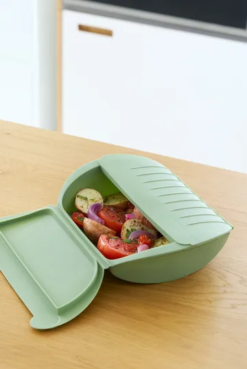 Lékué Dampfgarer - Grün, mit Tablett, 4-teilig - Lékué