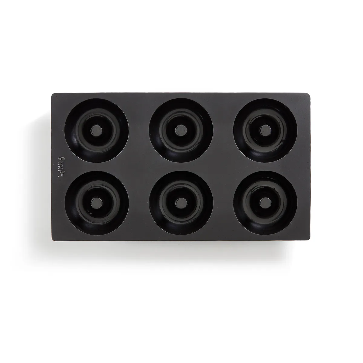 Lékué Lékué Donutform Silikon 6 Stk. Schwarz