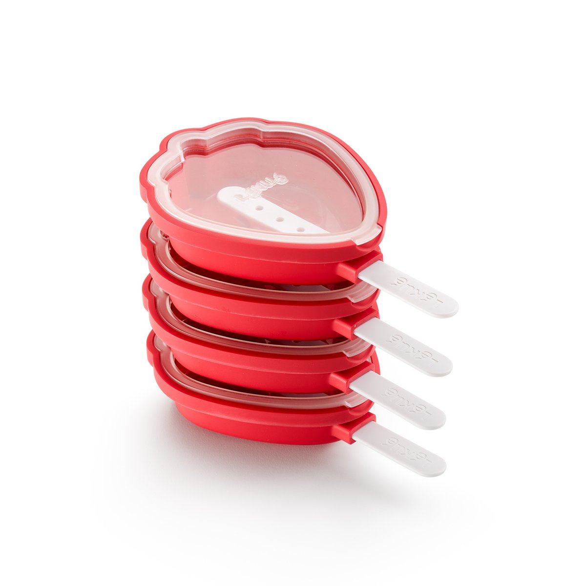 Lékué Lékué Eisformen Erdbeere 4er-Pack Rot
