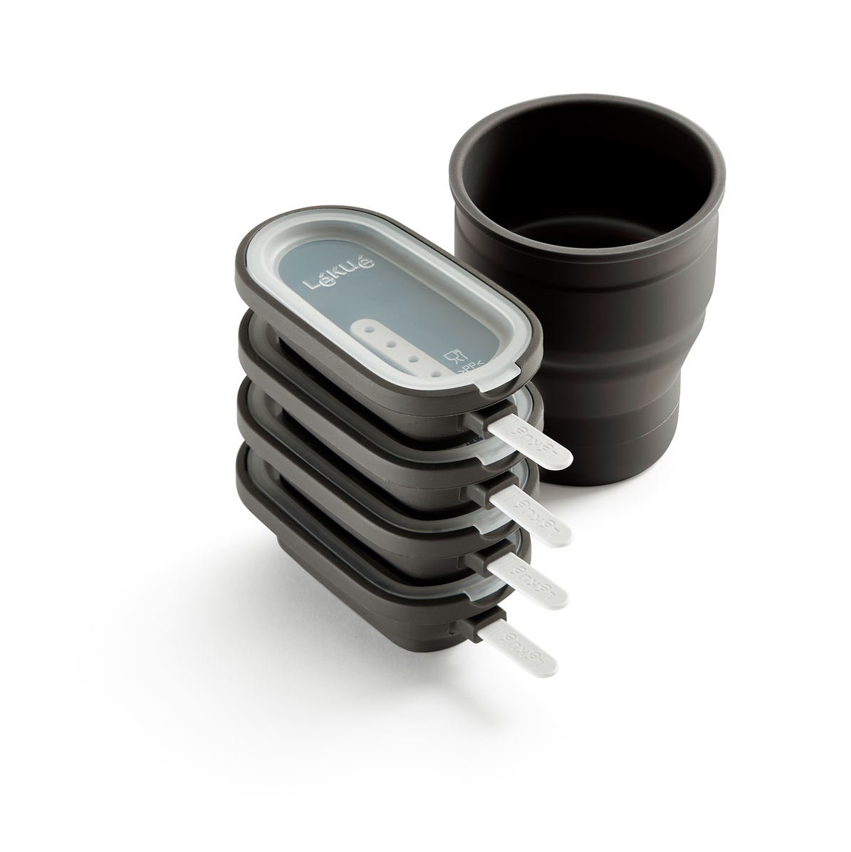 Lékué Lékué klassische Eisformen 4er-Packung Braun