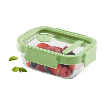 Lékué rechteckige Glas-Lunchbox 0,37 L - Grün - Lékué