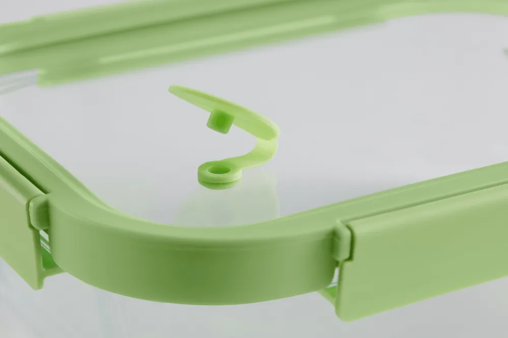 Lékué rechteckige Glas-Lunchbox 0,37 L, Grün Lékué