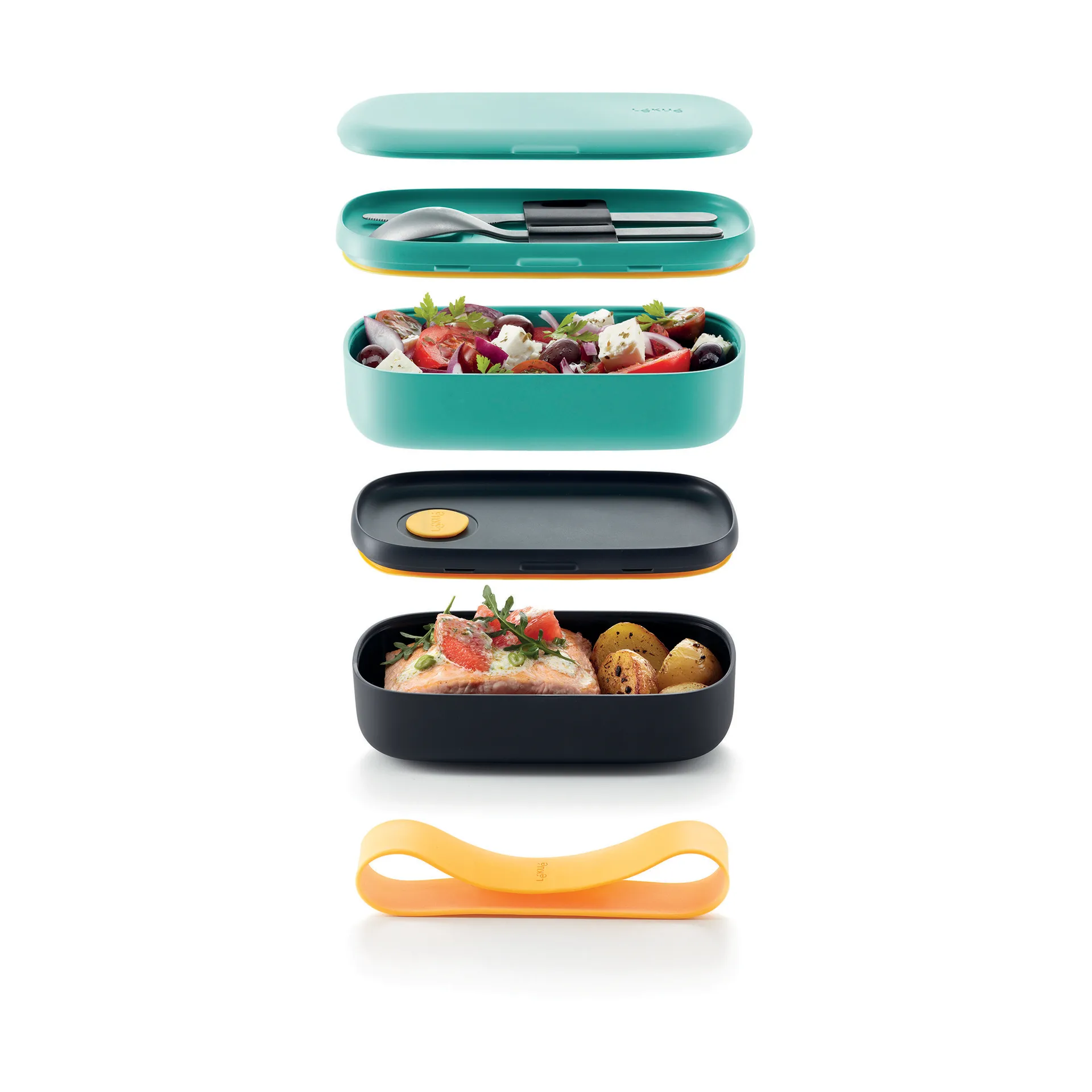 Lékué To Go Brotdose 2 Teile, Grün Lékué