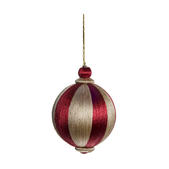 Agnes Weihnachtsbaumkugel Ø10 cm - Dark red-linen - Lene Bjerre