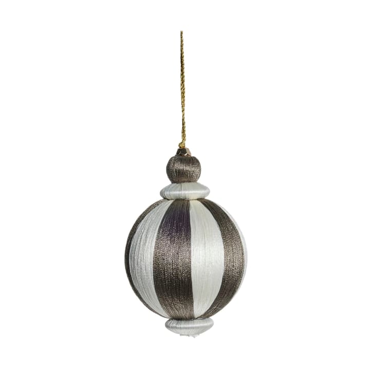 Agnes Weihnachtskugel Ø8 cm - Off-white-brown - Lene Bjerre