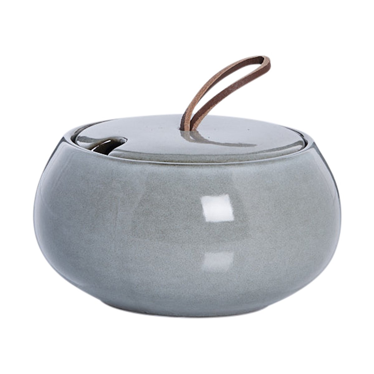 Lene Bjerre Amera Zuckerschale mit Deckel Ø13cm Grey