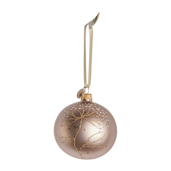 Cadelia Weihnachtskugel Holz Ø8cm - Powder-light gold - Lene Bjerre