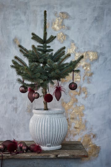 Cadelia Weihnachtskugel Laubbaum Ø8cm - Pomegranate-light gold - Lene Bjerre