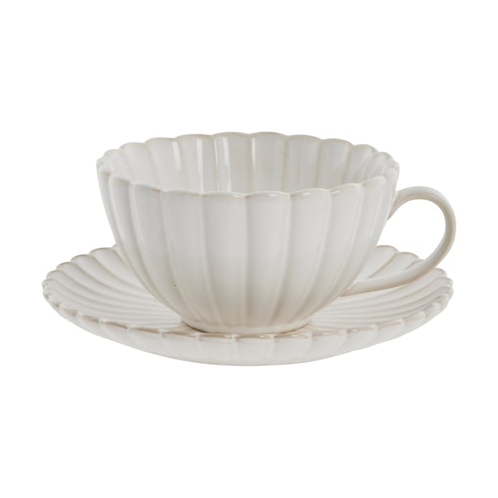 Camille Tasse mit Untertasse - Off White - Lene Bjerre