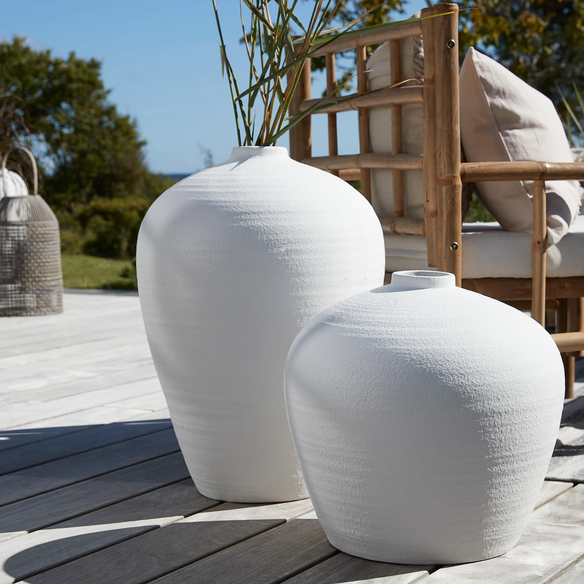 Catia Vase 57cm, Weiß Lene Bjerre