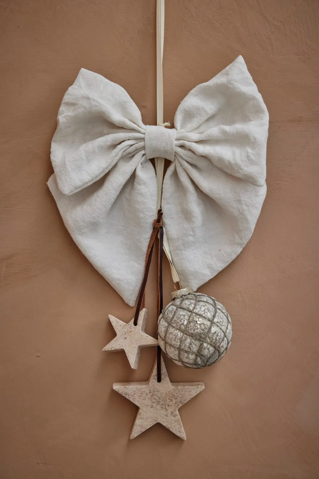 Elina Weihnachtsanhänger Stern 6,5 cm, Leinen Lene Bjerre