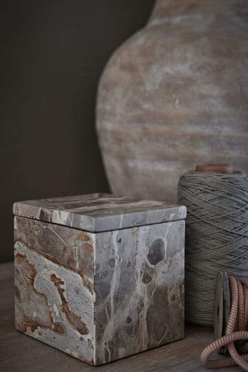Ellia Aufbewahrungsbox Marmor 12 x 12 cm - Linen - Lene Bjerre