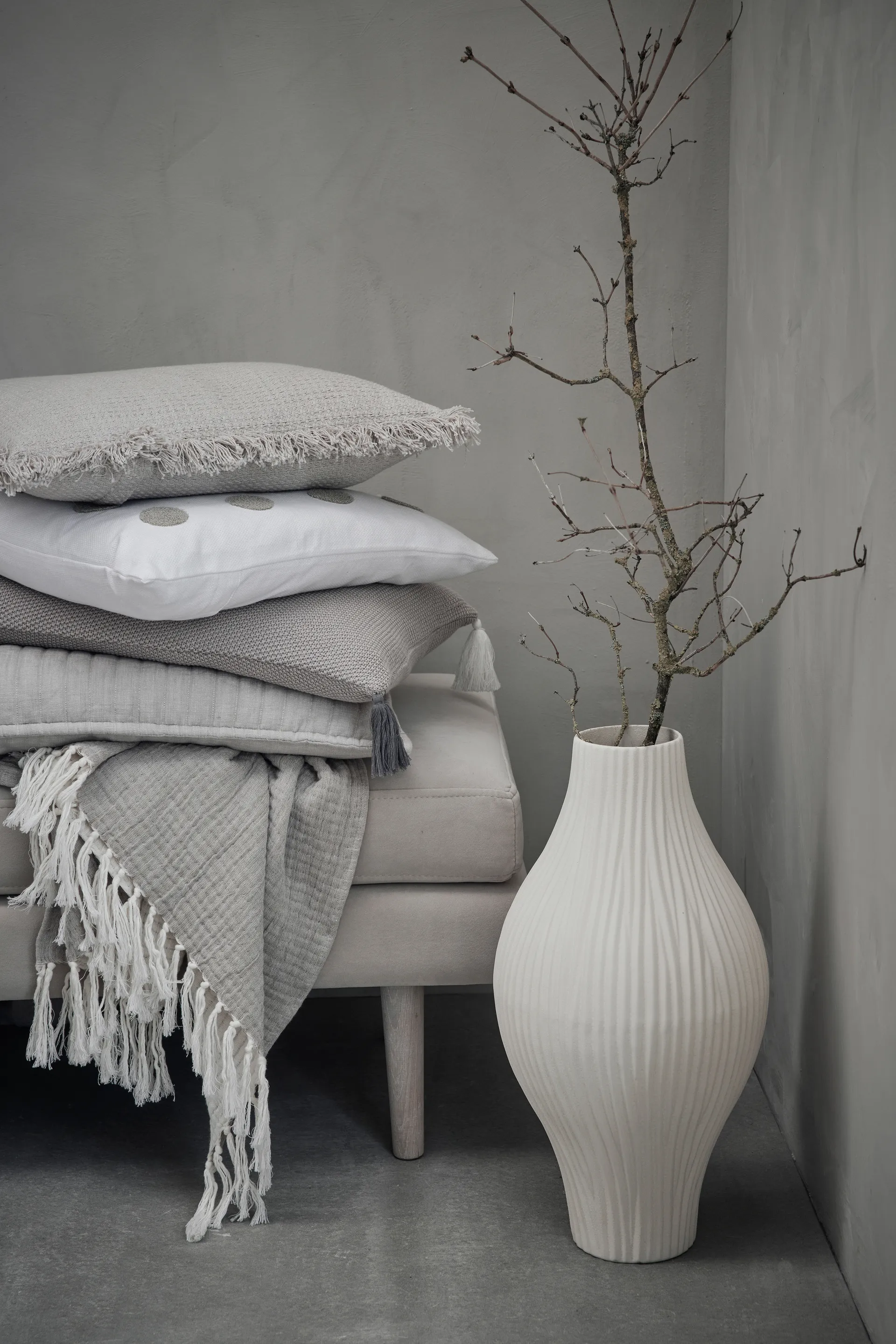 Esmia Deko-Vase 50 cm, Off-White Lene Bjerre