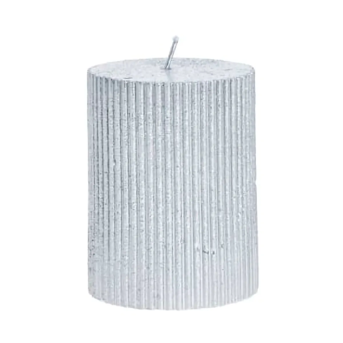 Lissa Kerze Ø7x10 cm, Silber Lene Bjerre