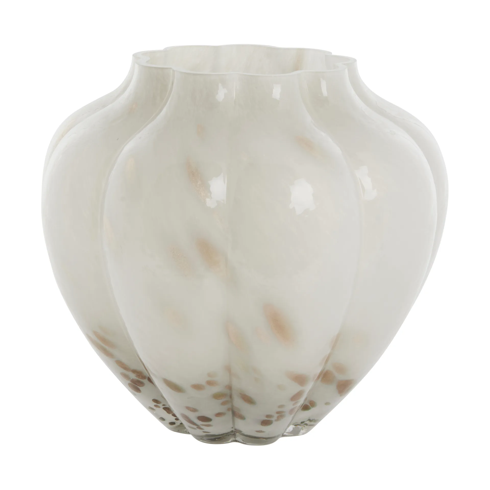 Mara Vase 24,5x24,5 cm, Off White-Light gold Lene Bjerre